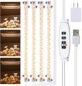 LED Plant Growing Lamp, 3000K Full Spectrum Grow Light Strips for Indoor Plants with 3/9/12H Timer & 10 Dimmable