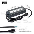 LLTOP 24V DC LED Driver Waterproof IP67 Power Supply 200W 8.3A