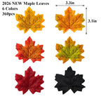 Artificial Maple Leaves 8cm Fall Decor, 6 Colors, 360 Pieces