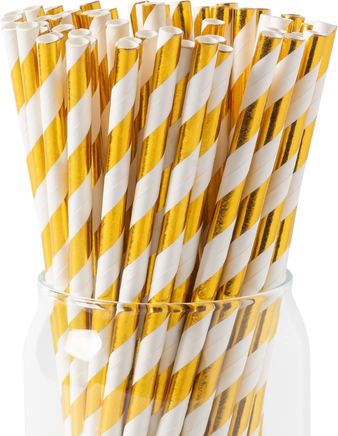 100 Pack Gold Paper Straws