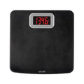 Digital Bathroom Scale, Body Weight Scale 400 LB Capacity, Carbon Fiber Anti-Slip Mat, 11.8 x 11.8 Inch Platform, Black