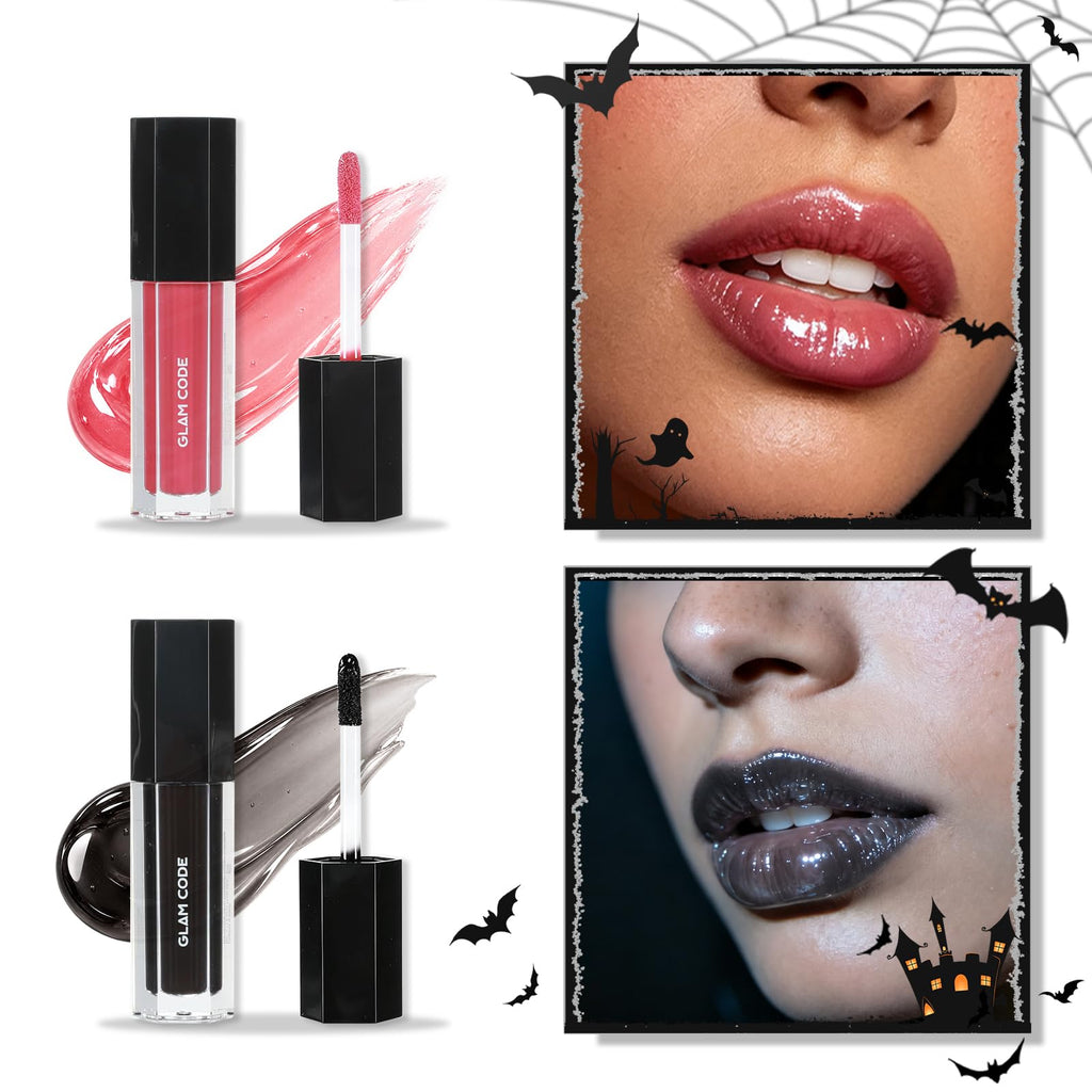 Makeup Set with Red Eyeshadow, Lipgloss, Eyeliner, Faux Eyelashes