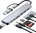 USB C Hub USB Hub 3.0 for Laptop, Upgrade 8 in 2 USB Splitter with USB-C/4 USB A Port Extender, TF/SD Card Slot