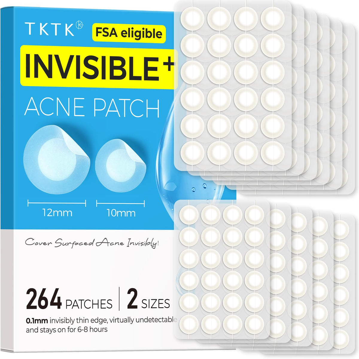 Ultra-Thin Invisible Pimple Patches for Teens & Makeup 264 Pcs