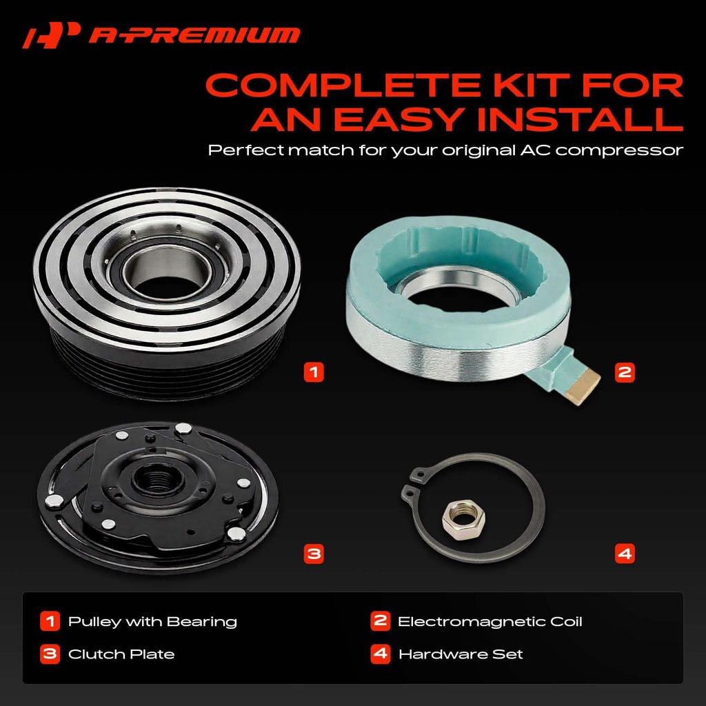 A-Premium Air Conditioner AC Compressor Clutch Kit