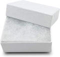 TheDisplayGuys 25 Cardboard Jewelry Gift Boxes with Inserts - White Swirl
