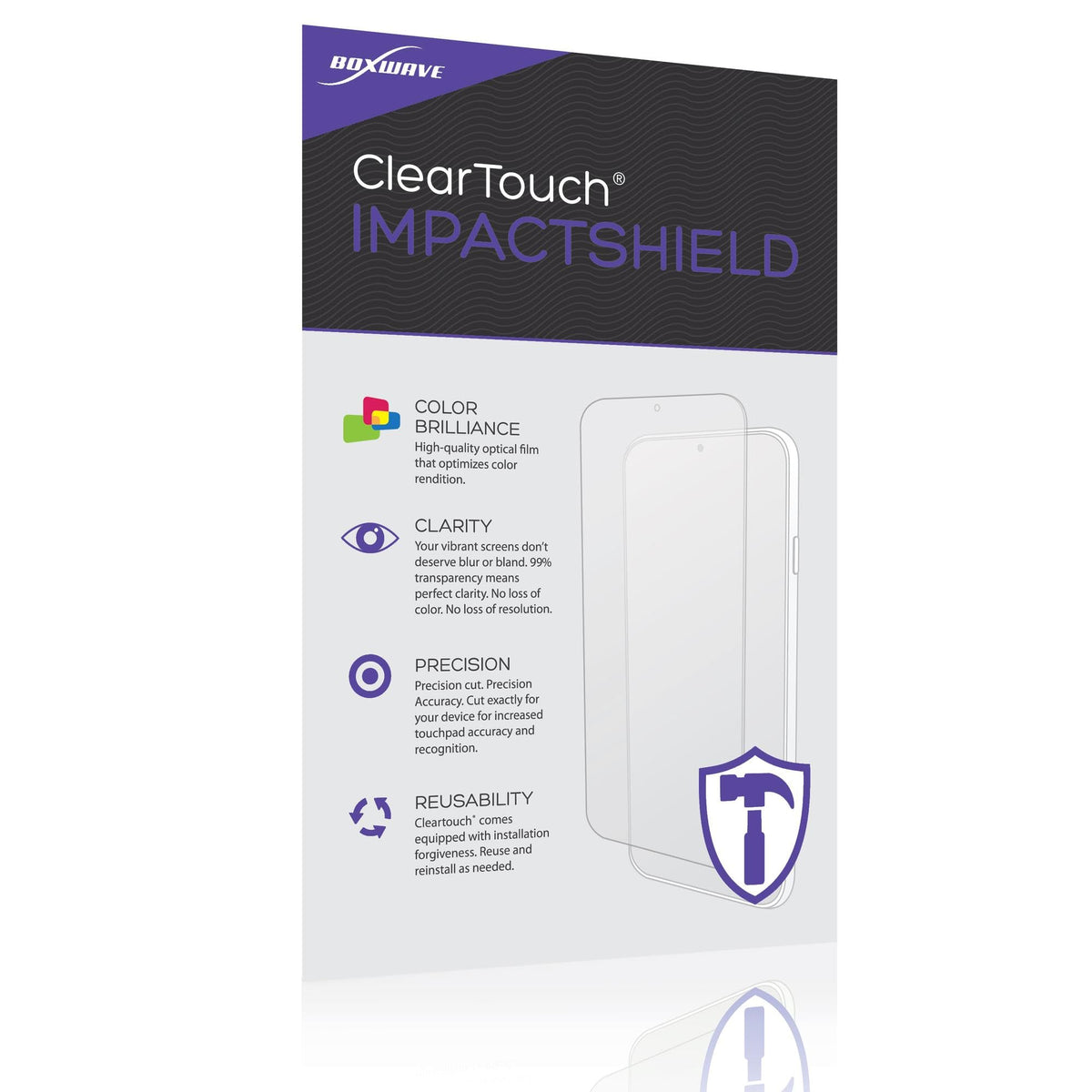 BoxWave Screen Protector Compatible With KitchenAid KF8 - ClearTouch ImpactShield (2-Pack), Impenetrable Screen Protector Flexible Film