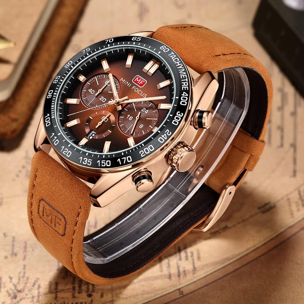 Watch for Men Sport Military Waterproof Chronograph Mens Watches Analog Quartz Big Face Classic Stylish Fashion