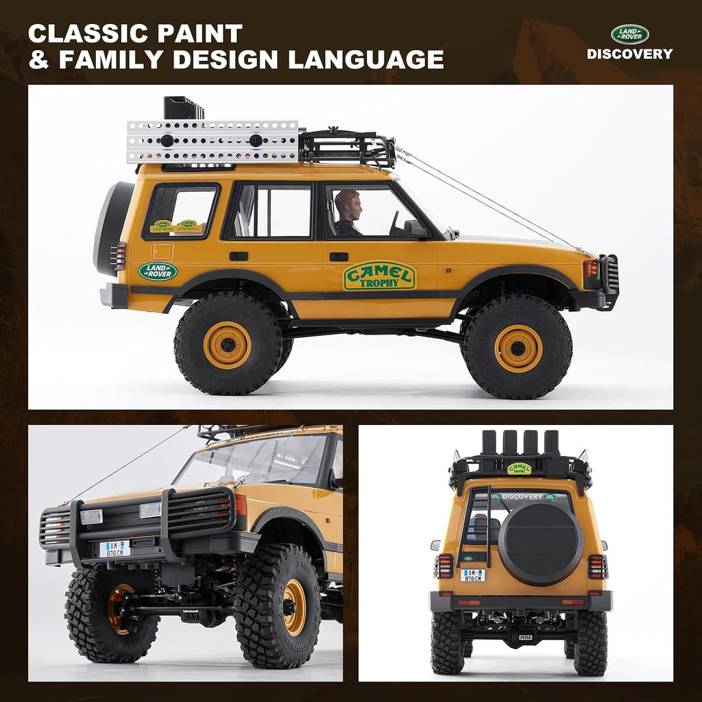 FMS FCX10 1/10 RC Crawler Land Rover Camel Trophy Edition, Official Licensed 4WD All Terrain Off-Road RC Truck for
