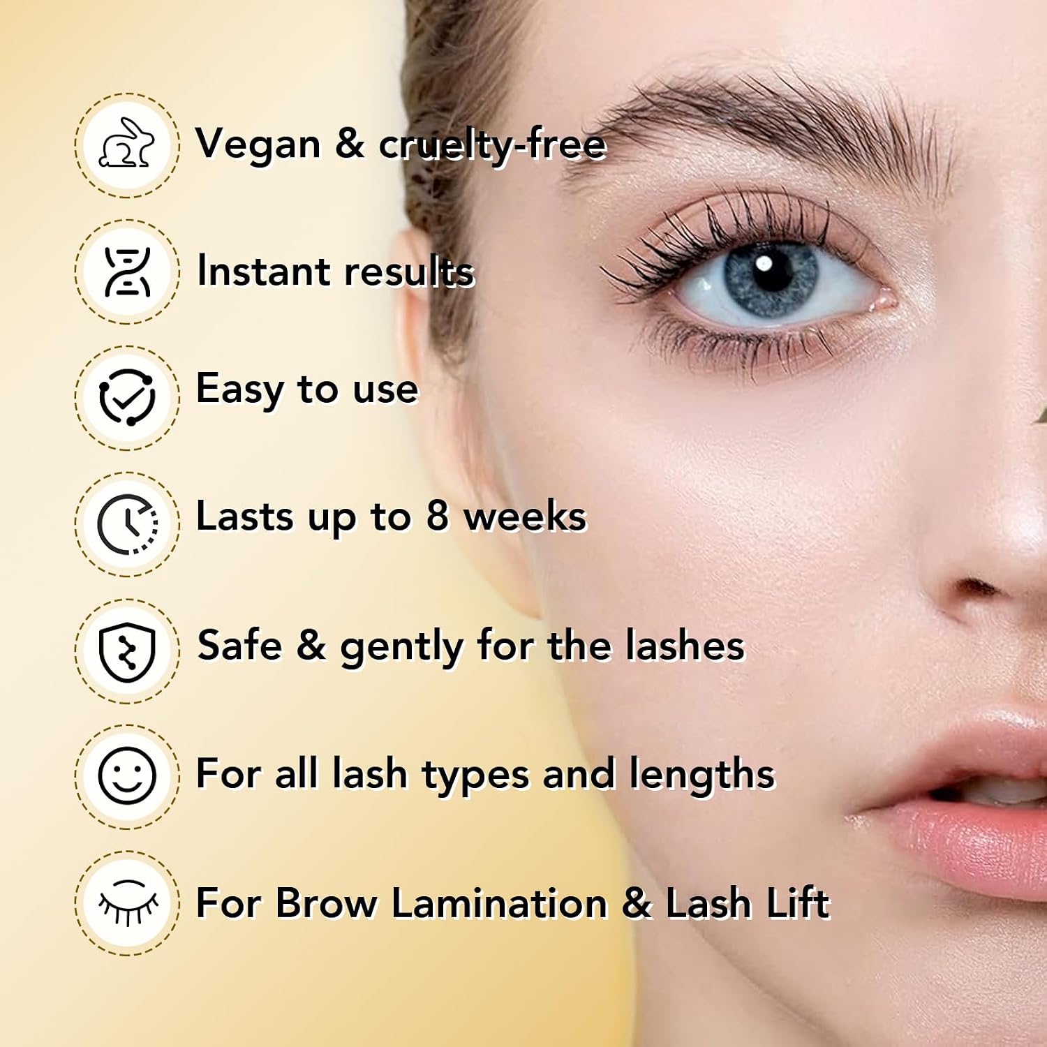 Lash Lift Kit & Brow Lamination Kit Professional Eyelash Perm Kit Semi-Permanent Lash Curling Perming With Detail