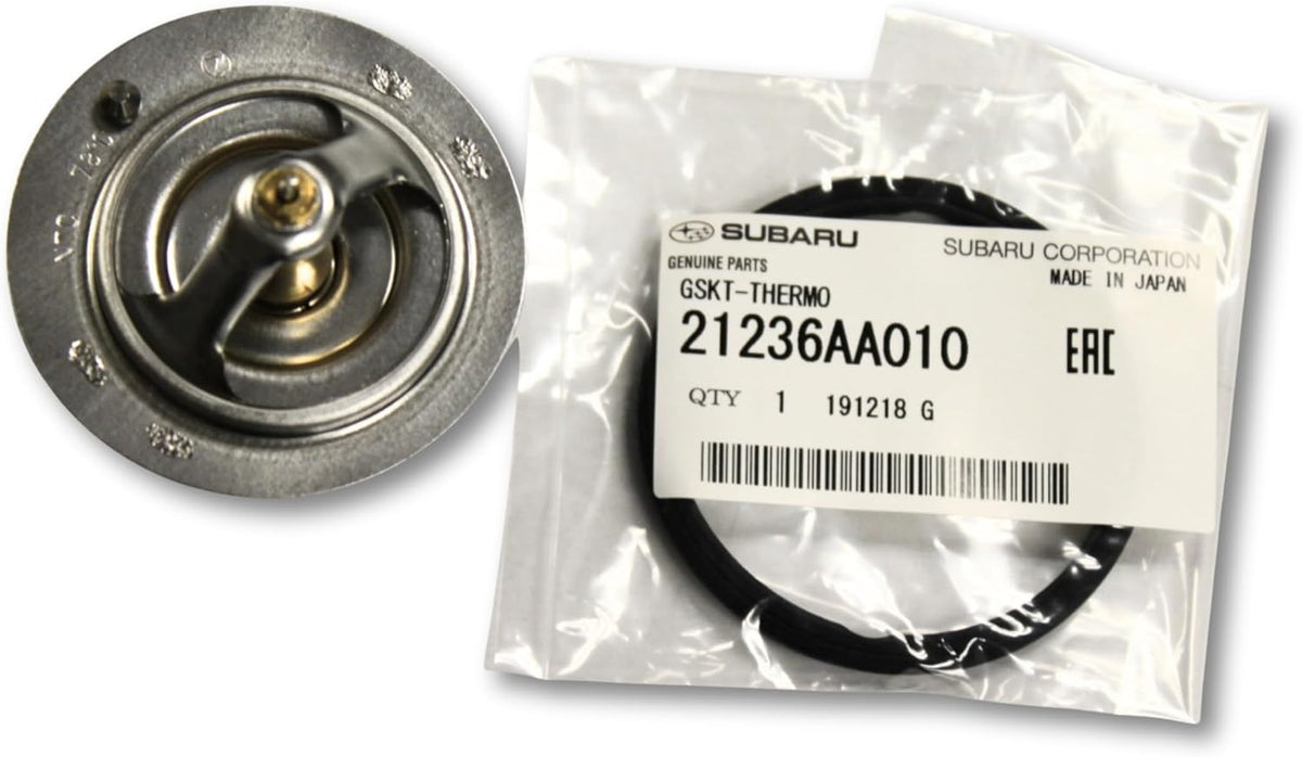 Subaru 1990-2021 Legacy STi OUtback Forester Impreza Engine Coolant Thermostat 21200AA072 & Gasket 21236AA010 Genuine OEM