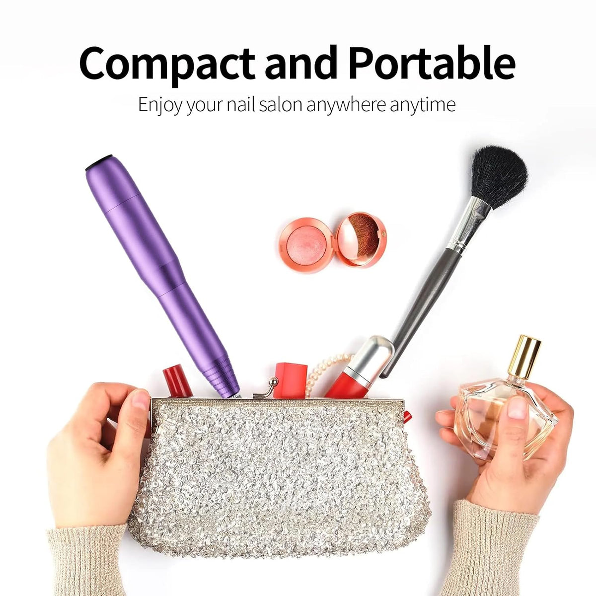 Professional Electric Nail Drill Kit - Variable Speed Control for Acrylic & Gel Nails, Manicure & Pedicure | Includes