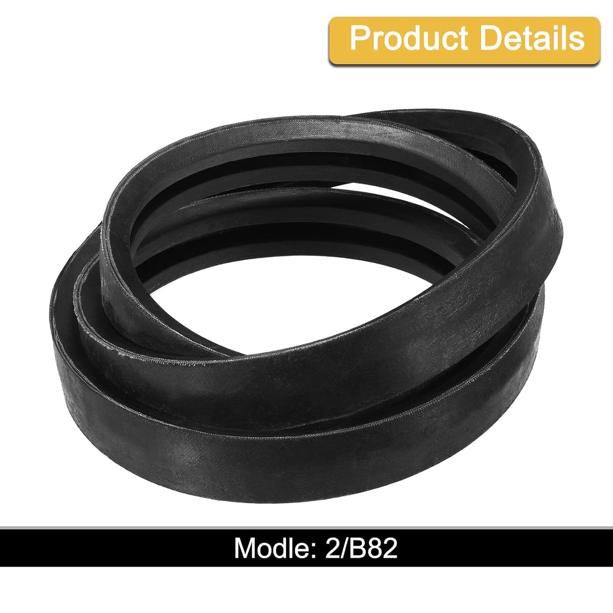 uxcell 2/B82 Classic Wrapped 2 Banded 85" Outer Circ B Profile V-Belt