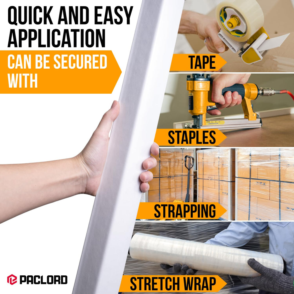 36" x 2" x 2" Reinforced Cardboard Edge Protectors, Pack of 48