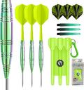 Professional Steel Tip Darts Set, 3 Pack 21/22/23/24g Darts Metal Tip Set with Extra Dart Shafts/Flights & Dart