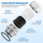 4 Pcs 3/4" NPT Nickel-Plated Copper Cable Gland