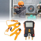 HVAC Manifold Digital 2-in-1 Meter for Air Conditioning Heat Pump Systems Temperature Test Tool Refrigeration Systems