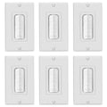 TOPGREENER 1-Gang Bristled Brush Pass-Through Wall Plate, 6-Pack