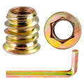 5/16"-18 Threaded Inserts for Wood Nutsert Furniture Screw-in Nut 15mm Length Hex Drive, 40 PCS