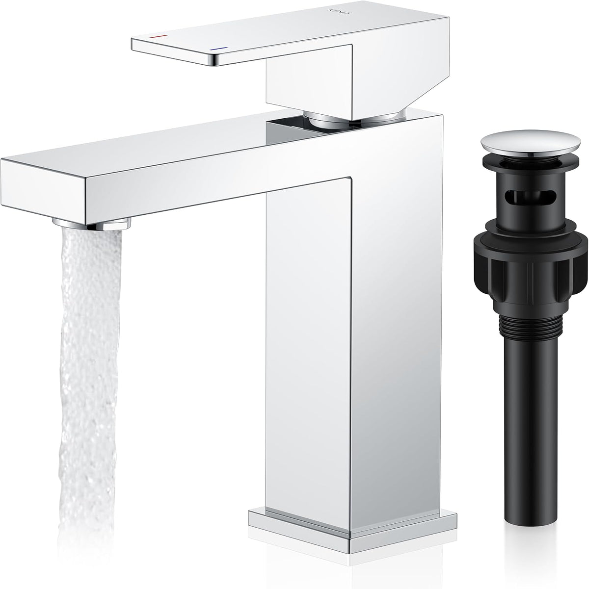 Chrome Bathroom Faucet Single Hole, Single Handle Vanity Sink Faucet