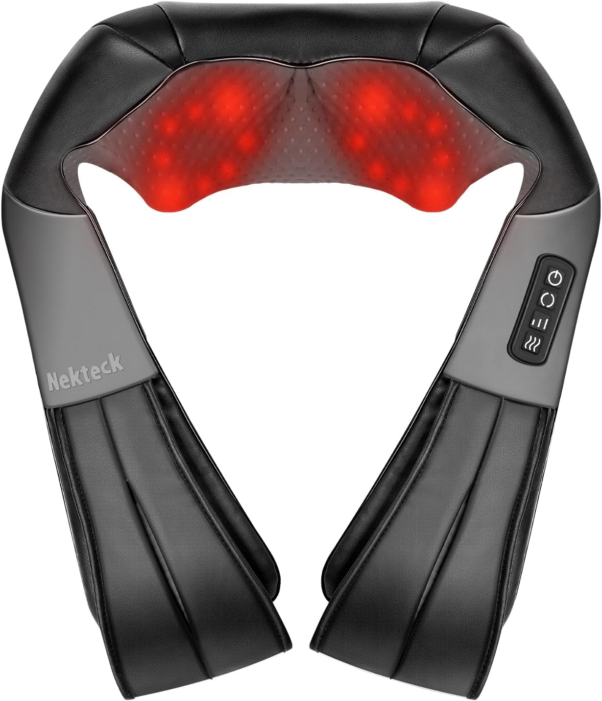 Shiatsu Neck Massager with Heat for Pain Relief Deep Tissue, 2026 Upgraded 3D Back Shoulder Kneading Massage Pillow