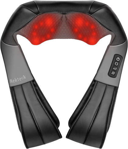 Shiatsu Neck Massager with Heat for Pain Relief Deep Tissue, 2026 Upgraded 3D Back Shoulder Kneading Massage Pillow