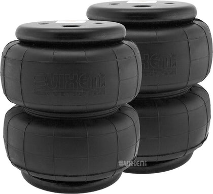 Vixen Air 2600-Style Suspension Air Bags, 1/2" NPT Single Port, 2-Pack Universal Heavy-Duty Double Bellow Air Springs | 3055 lb Load Capacity for Heavy Load Leveling, Towing, Hauling, VXD2600DP