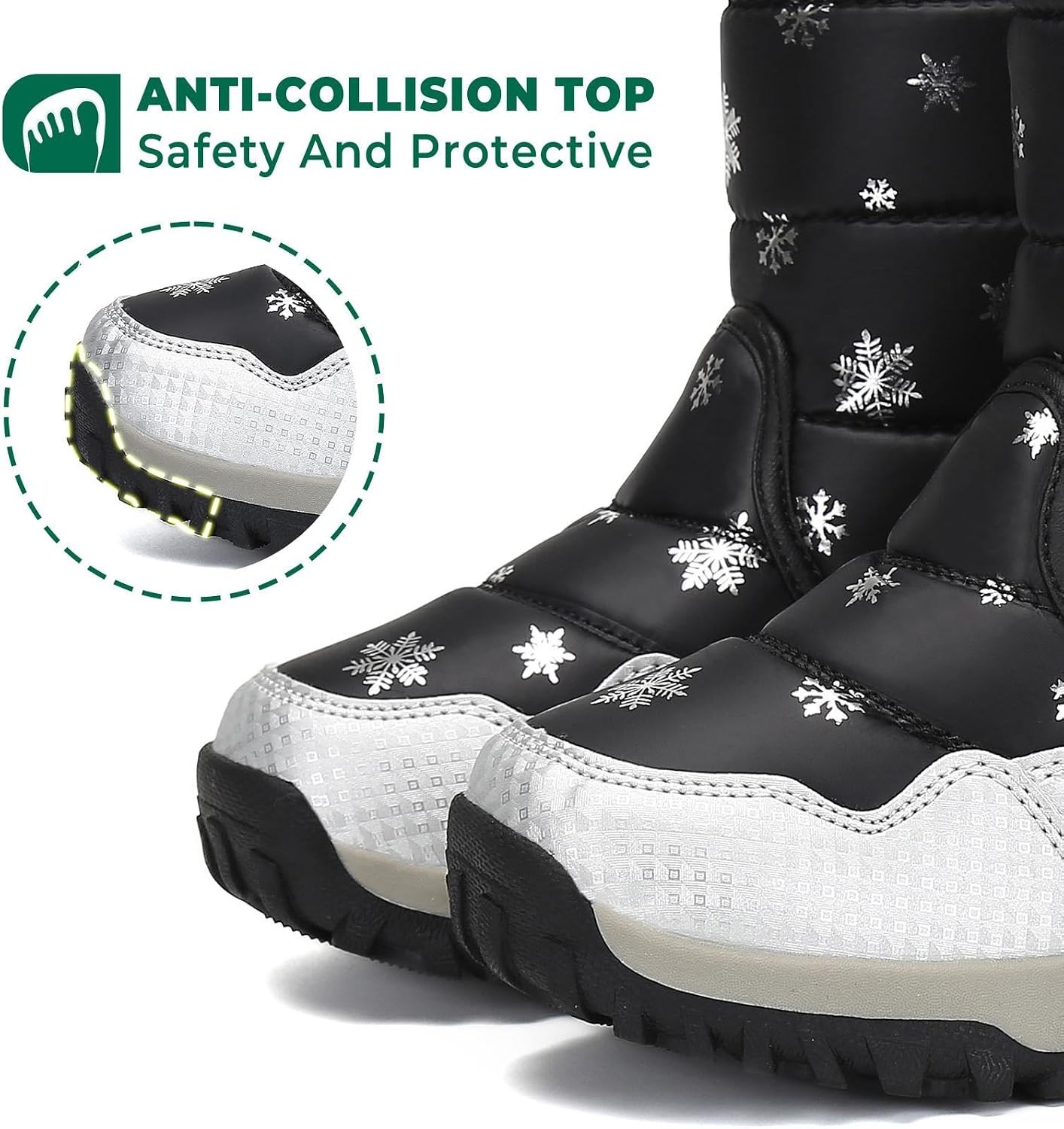 Girls Boys Snow Boots for Kids Warm Water-Resistant Winter Boots