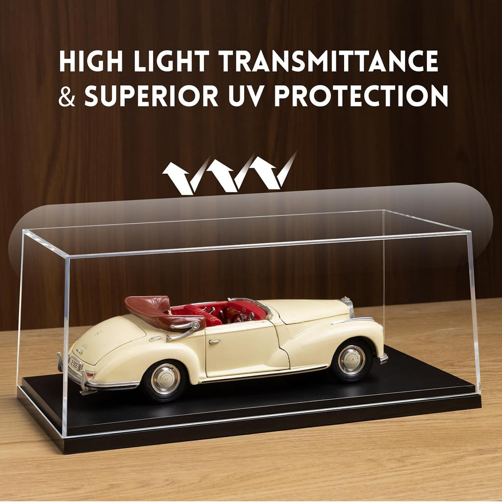 1:18 No Assembly Diecast Display Case with Plastic Base Car Display Case | Acrylic Diecast Model Car Display Case
