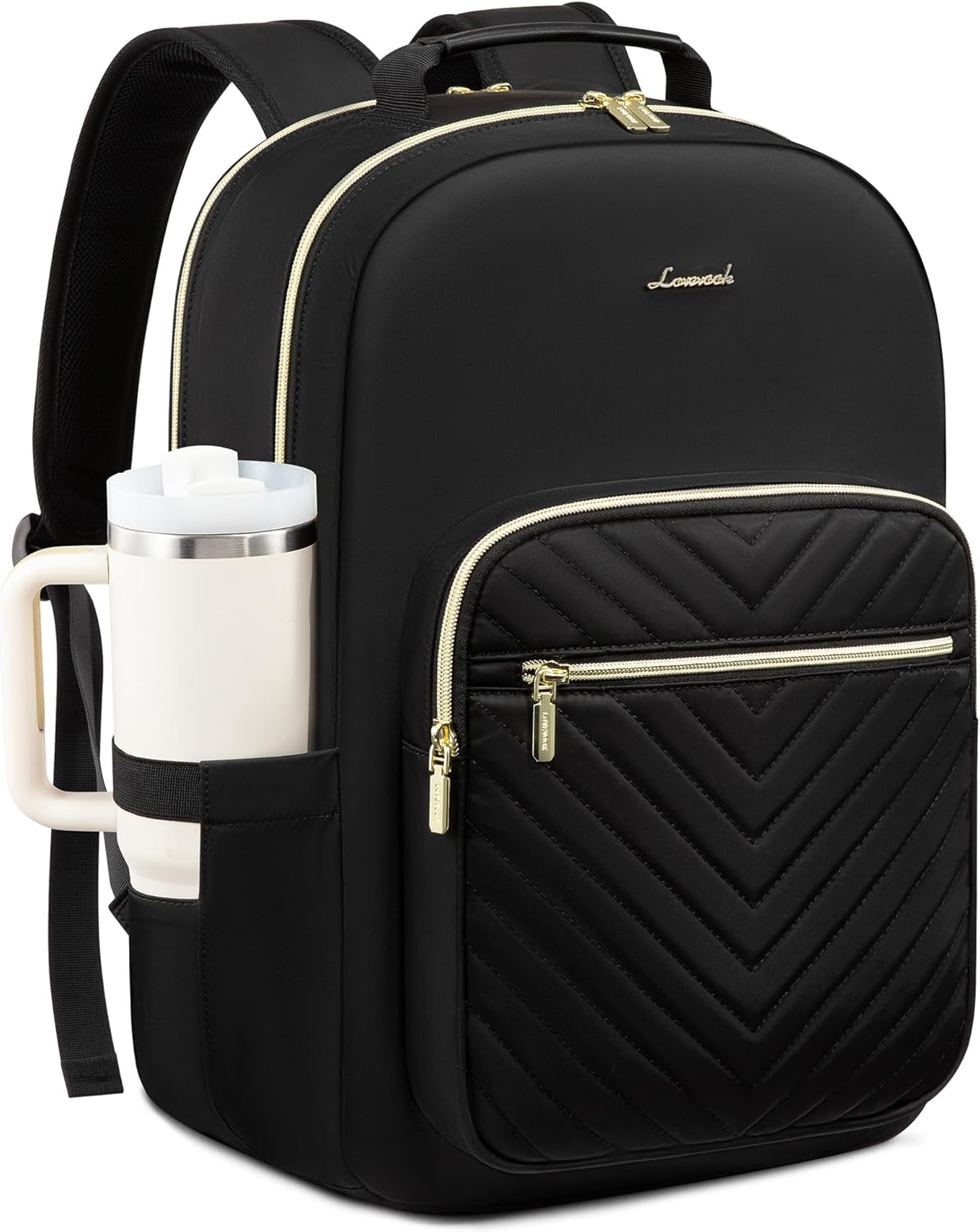 Laptop Backpack for Women with Giant Tumbler Holder 17.3 inch,Designer Travel Backpack Laptop Bag College