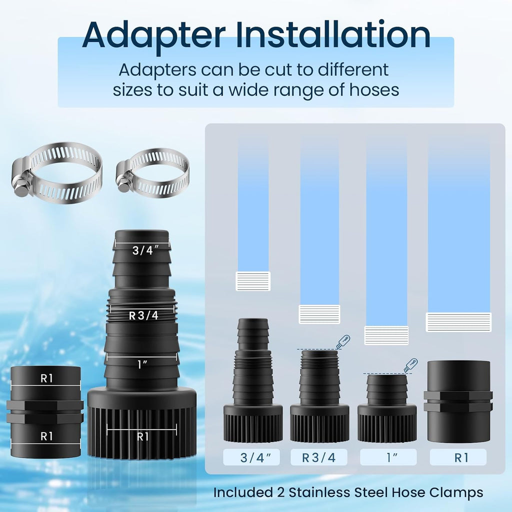 Pond Pump, 100W 1600 GPH Submersible Water Pump for Koi Ponds