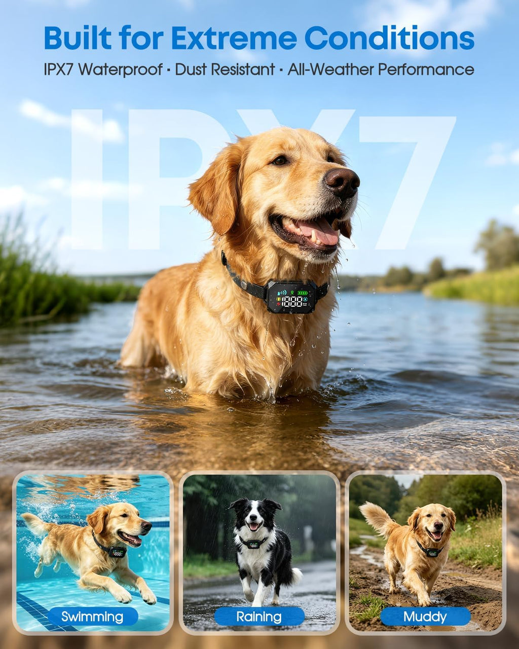 GPS Wireless Dog Fence System for Dogs 18+ lbs, 33–1999 Yard Range