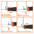 JORGENSEN Pro Coping Saw Set with 2 Replacement Blades, 6-1/2 Inch
