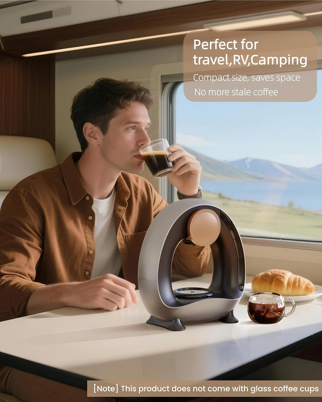 Single Serve Coffee Maker, 3-in-1 K-Cup Coffee Machine Compatible with Pods, Ground Coffee & Tea, Fast 20s One-Button