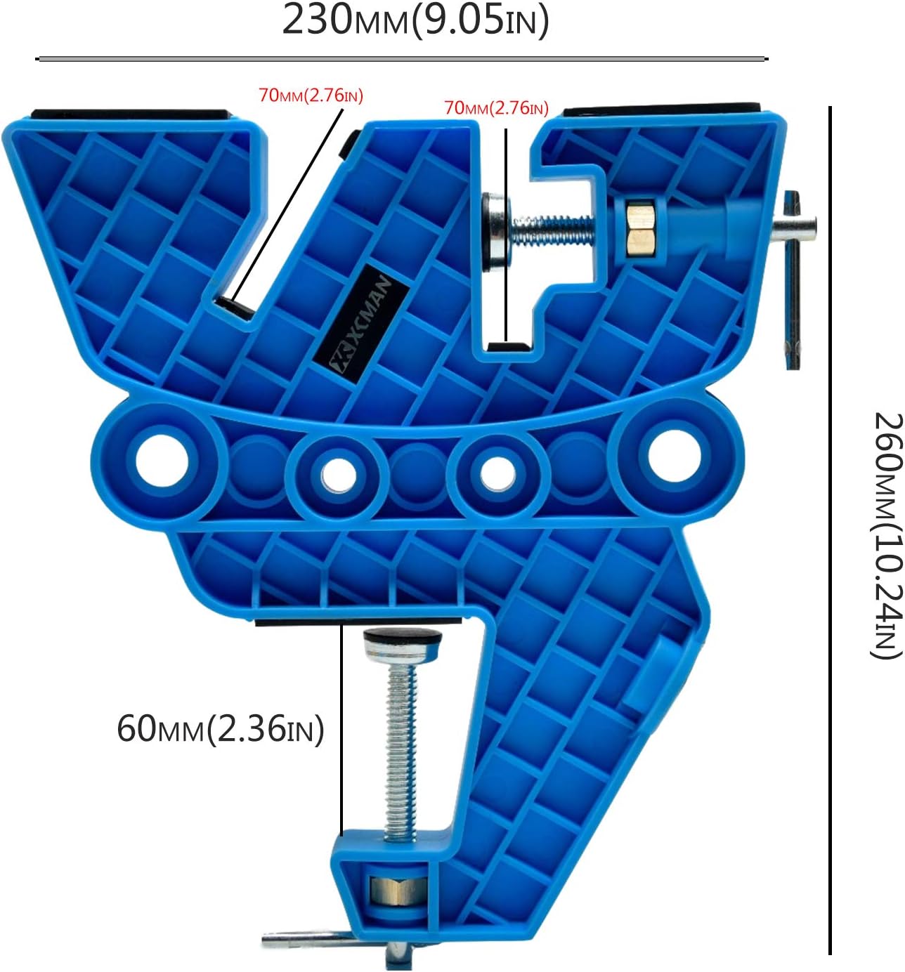 Ski Snowboard Vise for Tuning,Waxing and Repair,Set of Non-Slip Vice Grips with Horizontal and Vertical and Tilt