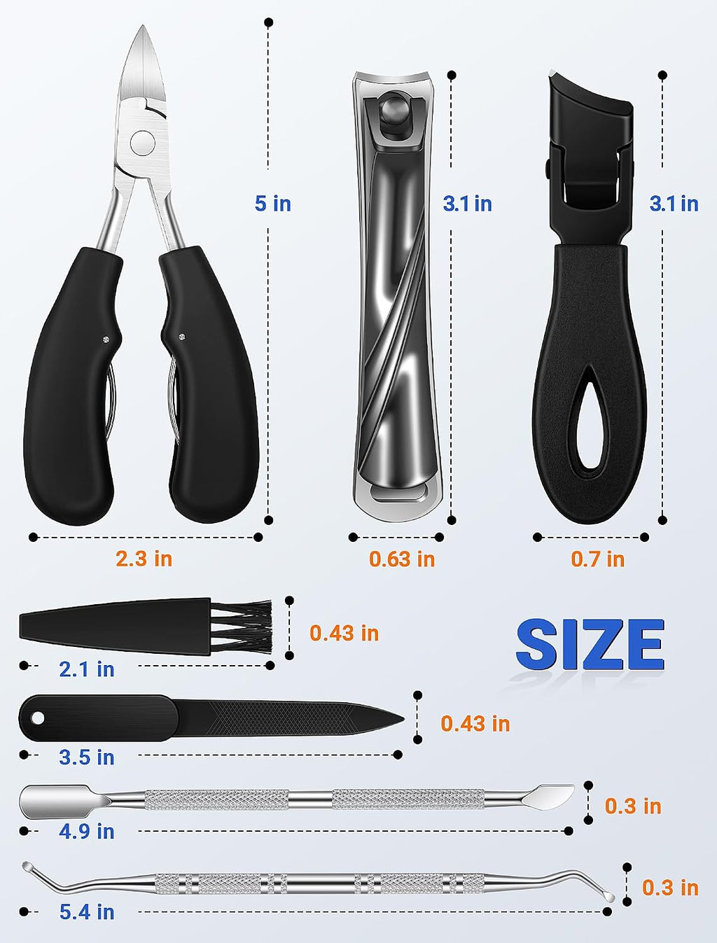 Toenail Clippers for Seniors Thick Toenails, Sharp Ingrown Toenail Clippers Nail Cutter Long Handle with Wide Jaw for