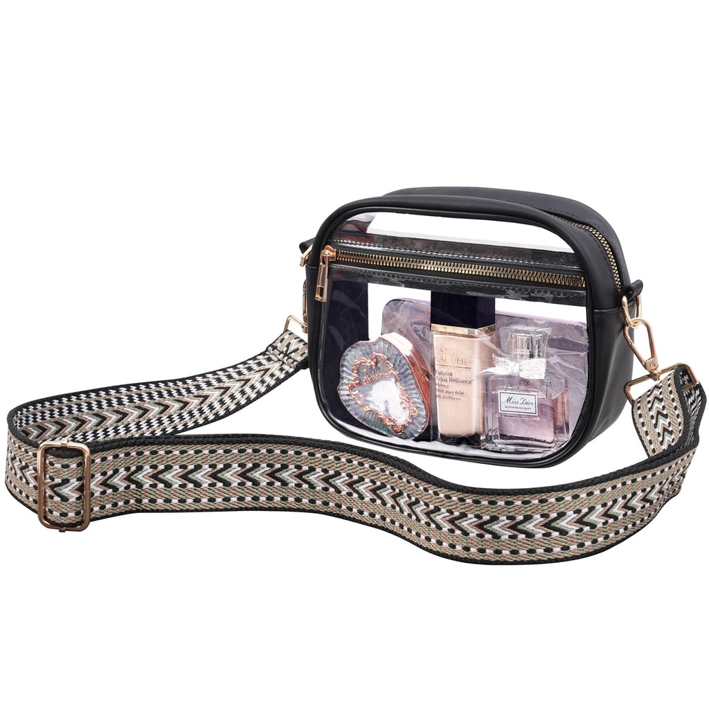 Clear Purse for Stadium Events Transparent Crossbody Bag