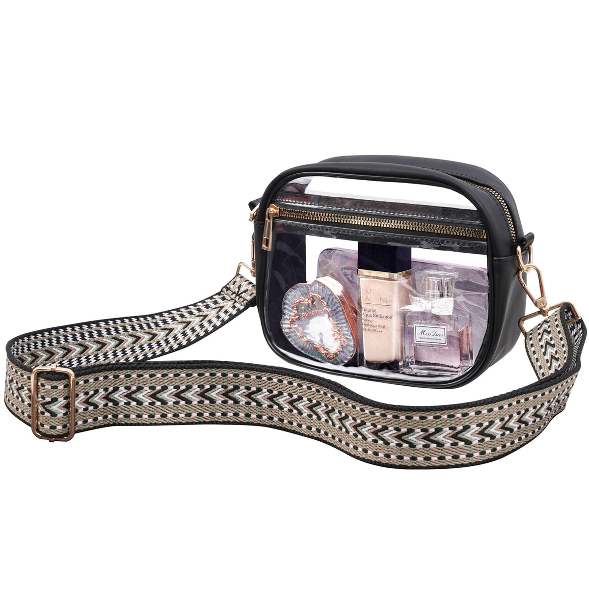Clear Purse for Stadium Events Transparent Crossbody Bag