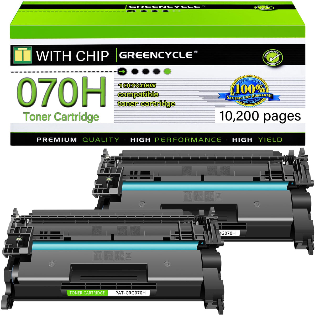 070H Black Toner Cartridge Compatible for Canon ImageCLASS MF465dw 2 Pack