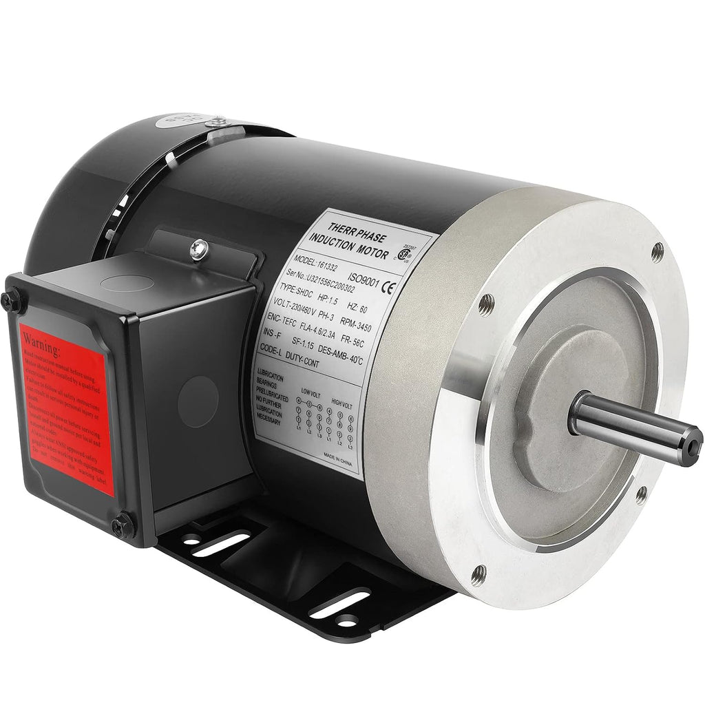 1.5HP General Electric Motor 3450RPM Three Phase 230/460V TEFC 2Pole 60HZ