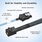 Cable Matters Internal Mini SAS HD to SATA Cable, 3.3ft/1m