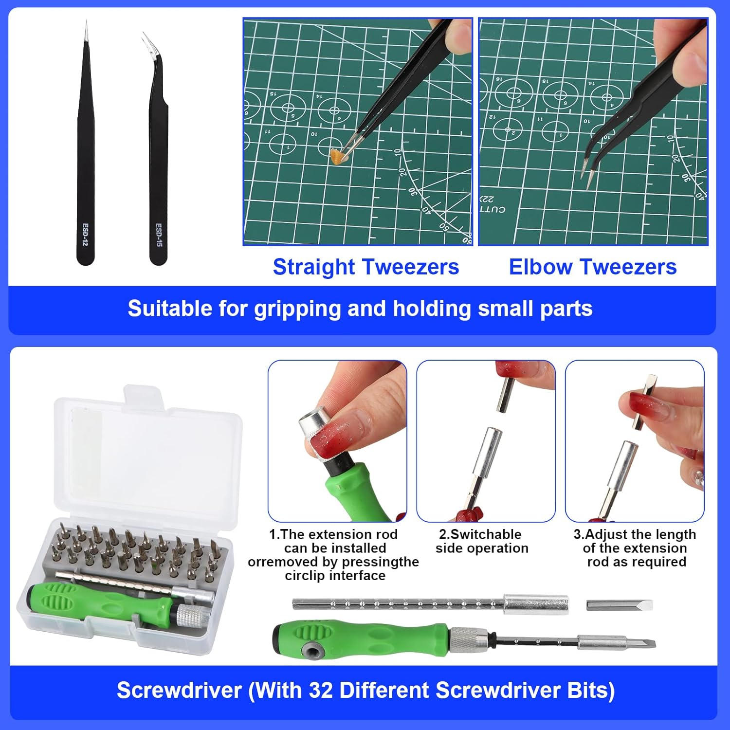 Gundam Tool Kit,103 Pcs Professional Model Tool Kit for Gundam, Modeling Tools for Plastic Models,Gunpla Tool Kits
