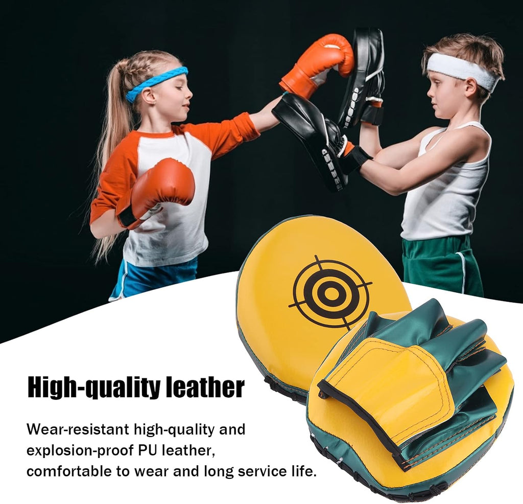 Boxing Pads Mini Focus Mitts,PU Leather Boxing Curved Focus Punching Mitts Kids Mini Boxing Gloves Pads Boxing Target