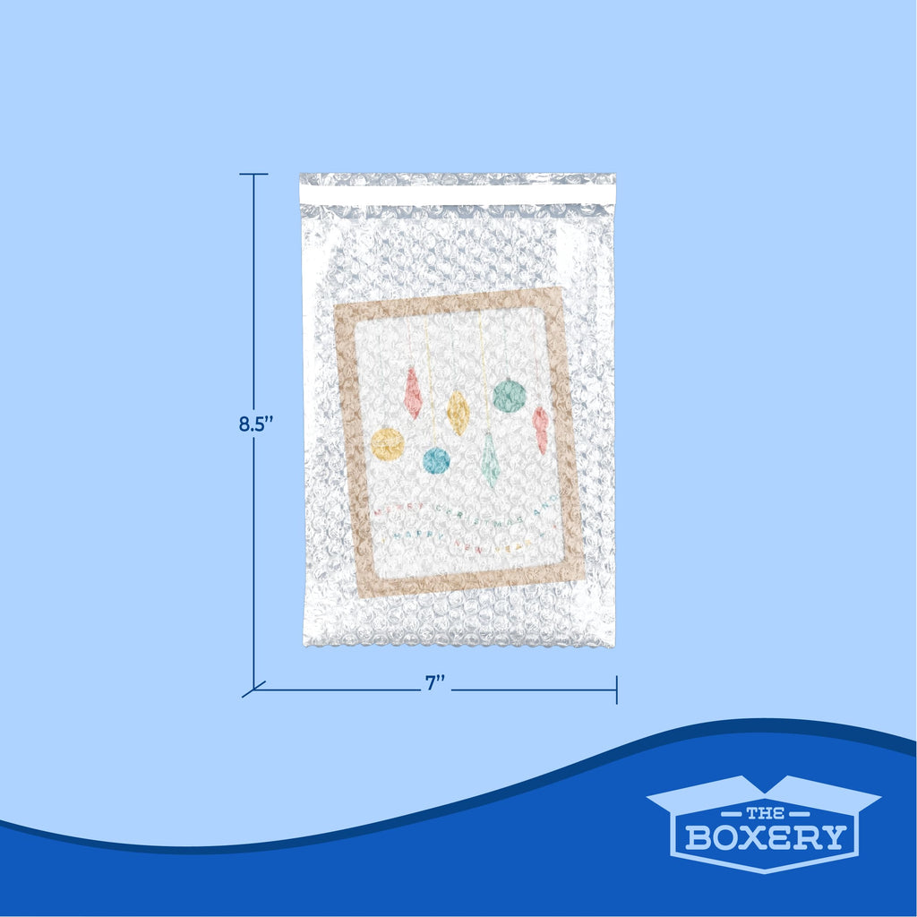 7x8.5" Clear Self-Sealing Bubble Out Bag Pouches, 200 Pack