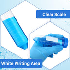 600 Pcs Plastic Centrifuge Test Tubes with Screw Caps, Blue