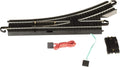 Trains - Snap-Fit E-Z TRACK REMOTE TURNOUT - LEFT (1/card) - STEEL ALLOY Rail With Black Roadbed - HO Scale