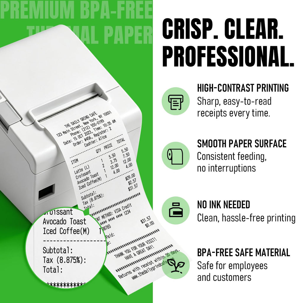 30 Rolls 3 1/8" x 230' Thermal Receipt Paper Roll