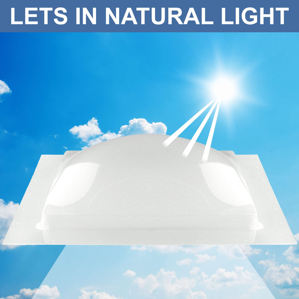 RV Skylight Outer Dome | 14" x 14" Universal Outer Skylight (White)