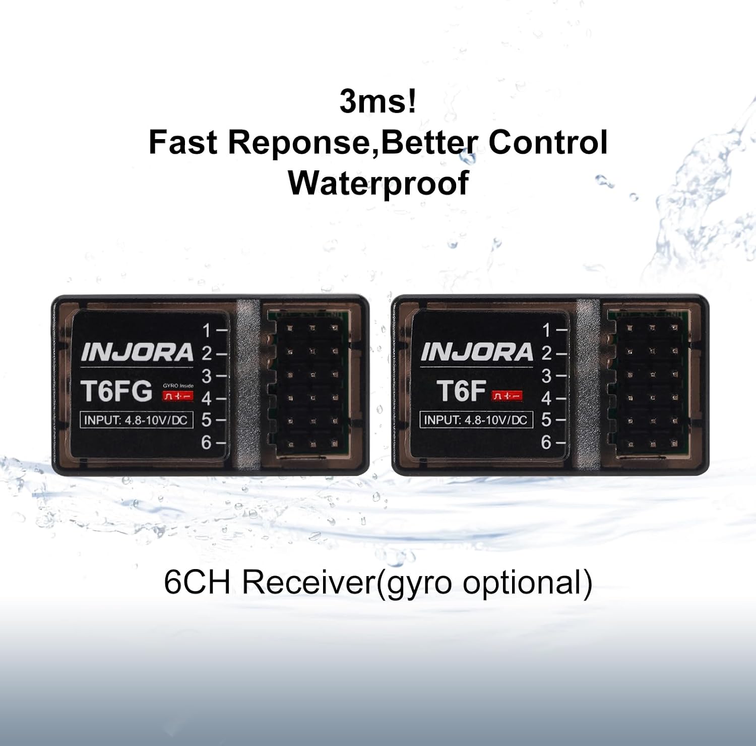 T6F 6CH 2.4GHz Transmitter with Receiver with Gyro for 1/8 1/10 RC