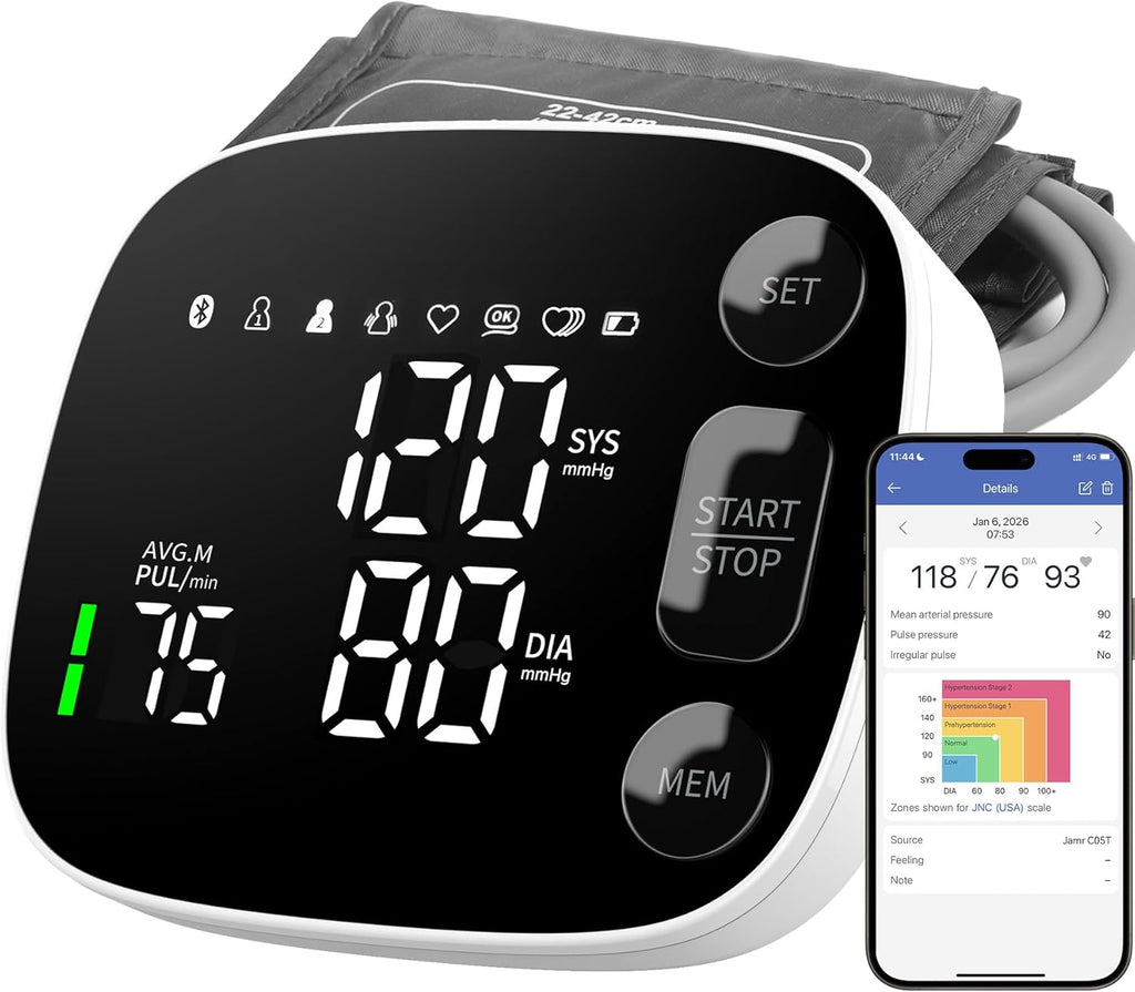 Blood Pressure Monitor Bluetooth Upper Arm BP Machine for Home Use